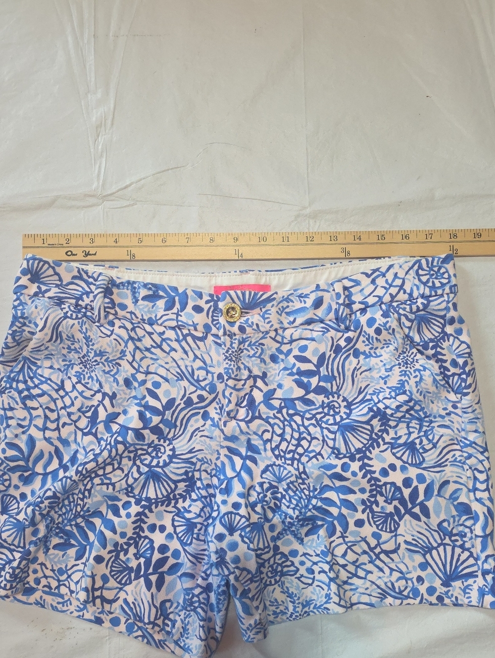 Lilly Pulitzer Women's Jayne Calla Lilly Pink High Tides Good Vibes Shorts 12 - Picture 5 of 8